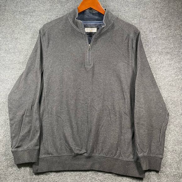 English Laundry 1/4 Zip Pullover Men's L Gray Modal Blend Casual Outdoors - Picture 1 of 10